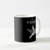 F-22 Raptor Shirt カッコいい Fighter Jet F22 Raptor Jet コーヒーマグカップ (正面右)