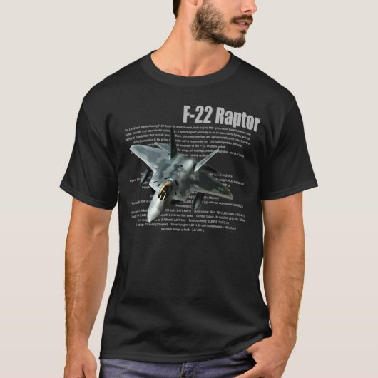 "F-22 Raptor " T-shirt Tシャツ (正面)