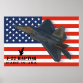 F-22 Raptor USAポスター ポスター (正面)