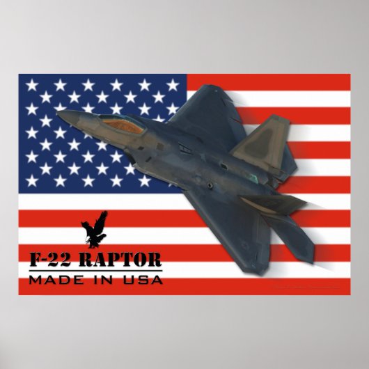 F-22 Raptor USAポスター ポスター (正面)