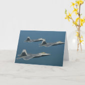 F-22Aの猛禽の航空機ポスター カード (黄色い花)