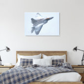 F-22A ラプター 24x36 キャンバスプリント (インサイチュ (寝室))