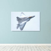 F-22A ラプター 24x36 キャンバスプリント (インサイチュ (ウッドフロア))
