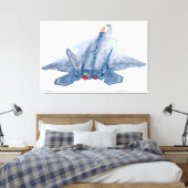 F-22A ラプター 32x48 キャンバスプリント (インサイチュ (寝室))