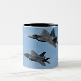 F-35およびF-22戦闘機ジェット ツートーンマグカップ