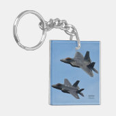 F-35とF-22戦闘機 キーホルダー (正面左)