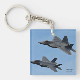F-35とF-22戦闘機 キーホルダー