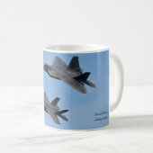 F-35とF-22戦闘機 コーヒーマグカップ (正面右)