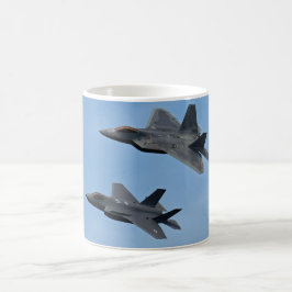 F-35とF-22戦闘機 コーヒーマグカップ