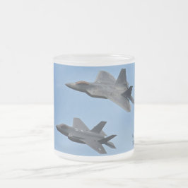 F-35とF-22戦闘機 フロストグラスマグカップ