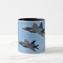 F-35とF-22戦闘機 マグカップ