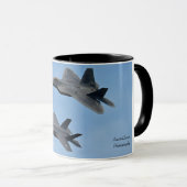 F-35とF-22戦闘機 マグカップ (正面右)