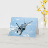 F-35戦闘機の米国国旗、7月4日/独立記念日 カード (黄色い花)