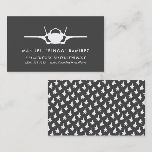 F-35稲妻2の試験専門の名刺 名刺 (正面/裏面)