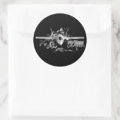 F-35稲妻IIクラシック丸ステッカー ラウンドシール (バッグ)