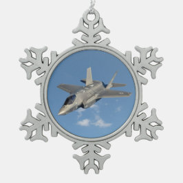 F-35稲妻IIパンサージェット戦闘機（空） スノーフレークピューターオーナメント