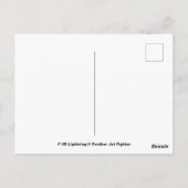 F-35稲妻IIパンサージェット戦闘機(空) ポストカード (裏面)