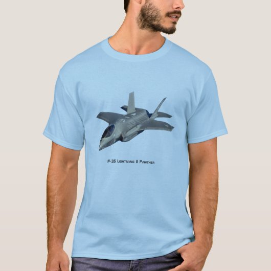 F-35稲妻IIパンサージェット戦闘機 Tシャツ (正面)