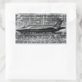 F-35稲妻II矩形ステッカー 長方形シール (バッグ)