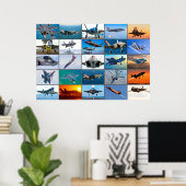 F-35稲妻II「モンタージュ」 ポスター (ホームオフィス)