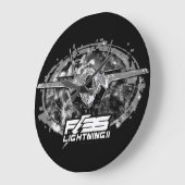 F-35稲妻II ラージ壁時計 (傾斜)