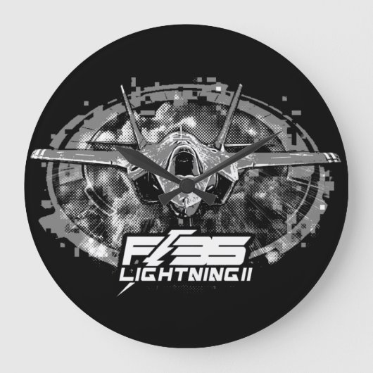 F-35稲妻II ラージ壁時計 (正面)