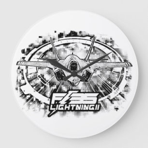 F-35稲妻II ラージ壁時計