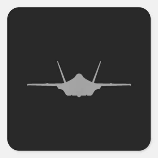F-35 JSF稲妻II航空機シルエットとTr スクエアシール (正面)