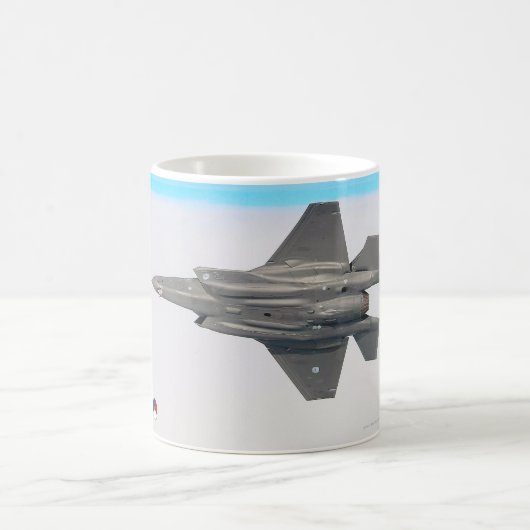 F-35A稲妻II (オランダ) コーヒーマグカップ (中央)