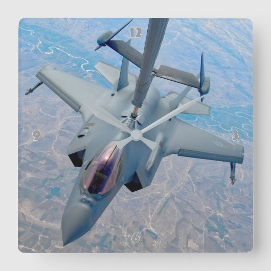 F-35A稲妻II スクエア壁時計 (正面)