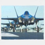 F-35A稲妻II フリースブランケット (正面(横))