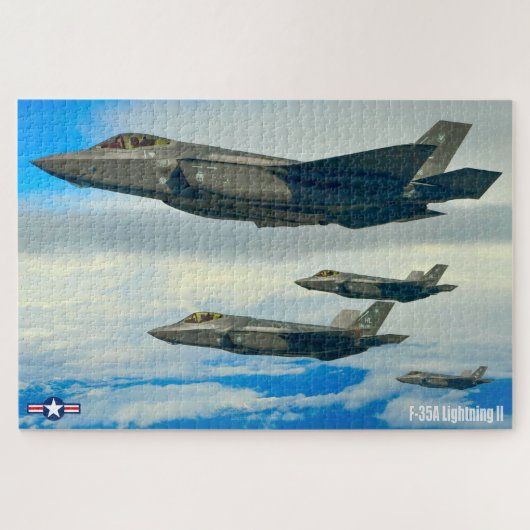 F-35A稲妻II （20x30インチ） ジグソーパズル (横)