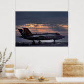 F-35B稲妻II航空機 ポスター (キッチン)