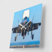 F-35B稲妻II スクエア壁時計 (傾斜)