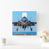 F-35B稲妻II スクエア壁時計 (ホーム)