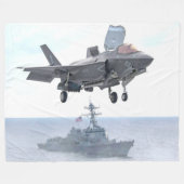 F-35B稲妻II フリースブランケット (正面(横))