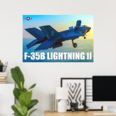 F-35B稲妻II ポスター (ホームオフィス)