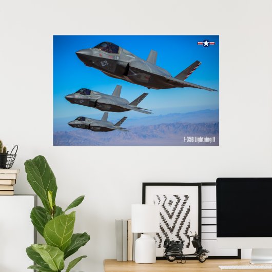 F-35B稲妻II ポスター (ホームオフィス)