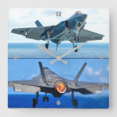 F-35C稲妻II スクエア壁時計 (正面)