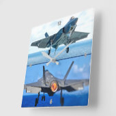F-35C稲妻II スクエア壁時計 (傾斜)