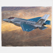 F-35C稲妻II フリースブランケット (正面(横))