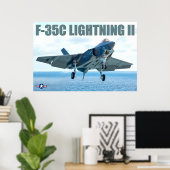 F-35C稲妻II ポスター (ホームオフィス)