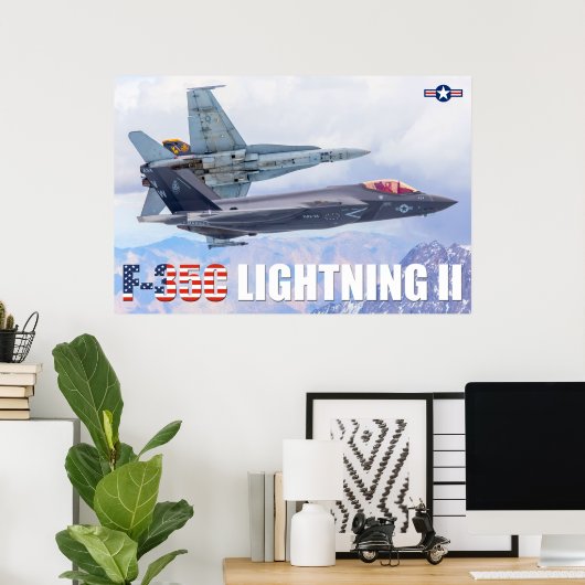 F-35C稲妻II ポスター (ホームオフィス)