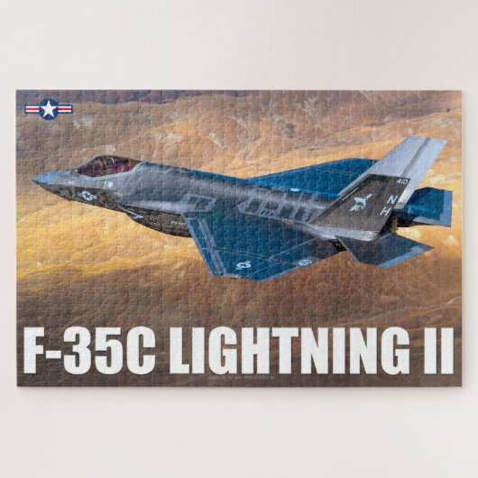 F-35C稲妻II （20x30インチ） ジグソーパズル (横)
