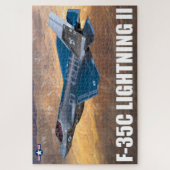 F-35C稲妻II （20x30インチ） ジグソーパズル (縦)