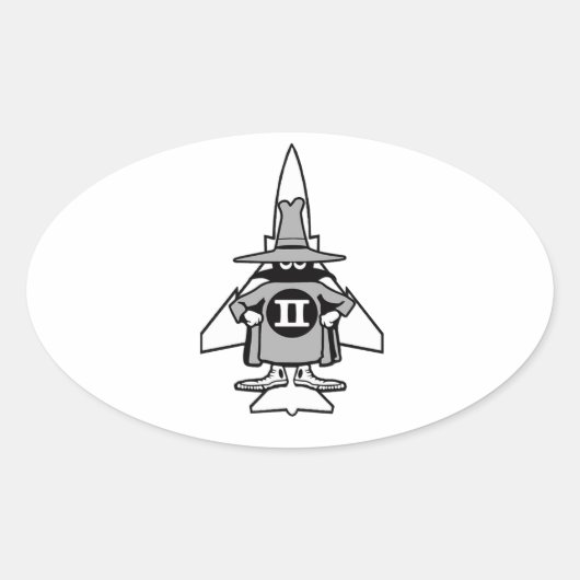 F-4ファントムスポック 楕円形シール (正面)