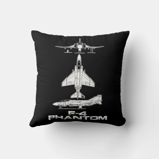 F-4ファントム戦闘機ジェット機飛行機パイロット軍隊Ai クッション (裏面)