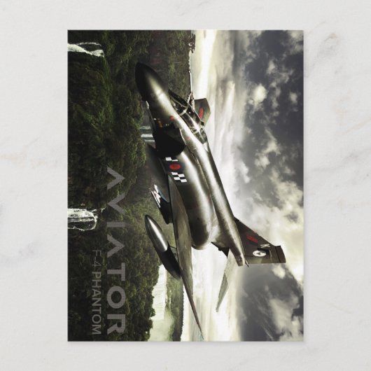 F-4ファントム戦闘機ジェット ポストカード (正面)