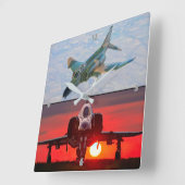 F-4ファントム スクエア壁時計 (傾斜)