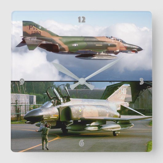 F-4ファントム スクエア壁時計 (正面)